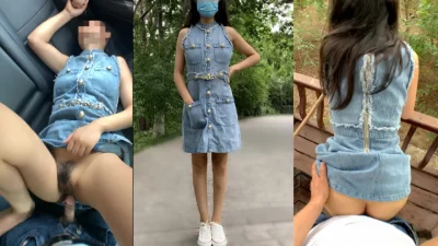 外出纪实，野战最刺激，操的很大声，路人经过很刺激